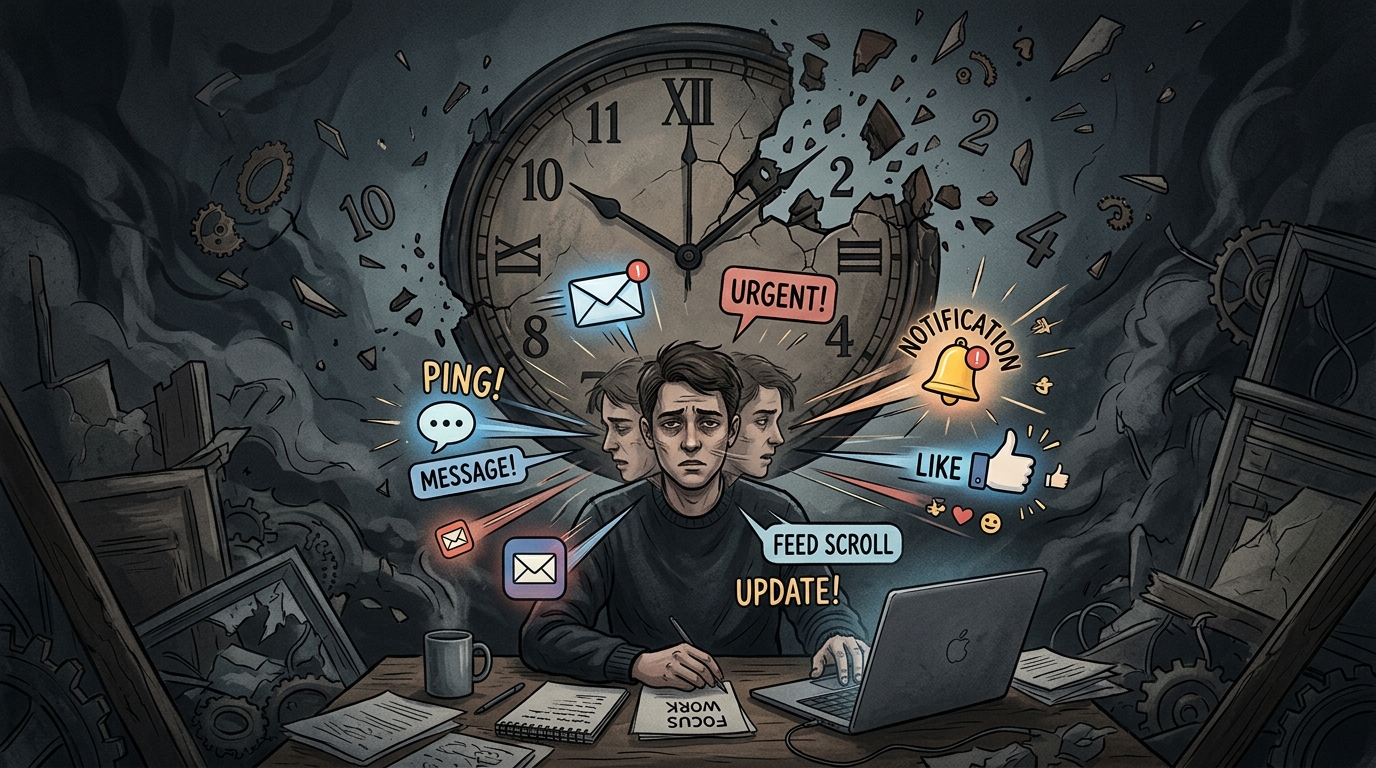 Time lost to interruptions and refocusing after distraction